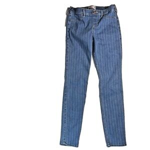 Abercrombie Kids Girls' Blue Pull-on‎ Striped Jean Leggings size 15/16 slim